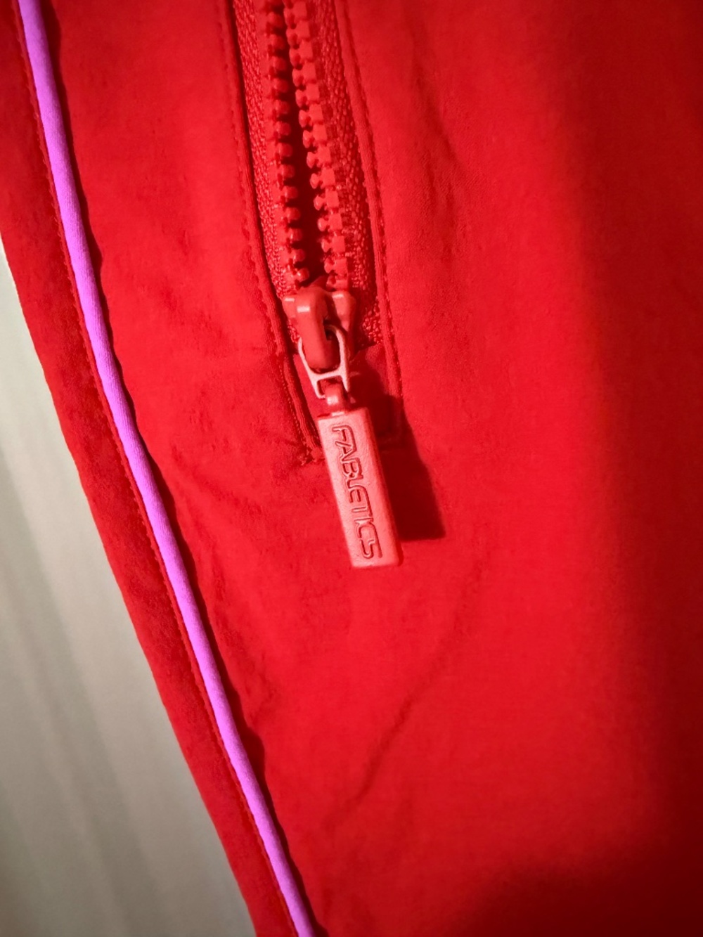 NWT Fabletics Relay Track Jogger Pants Red Size M Zip Ankle MSRP $89.95 - Picture 10 of 16